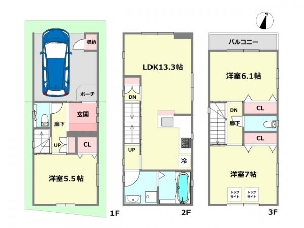 神戸市灘区将軍通3丁目新築一戸建て