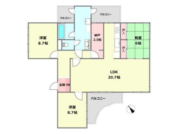 メゾン越木岩A棟