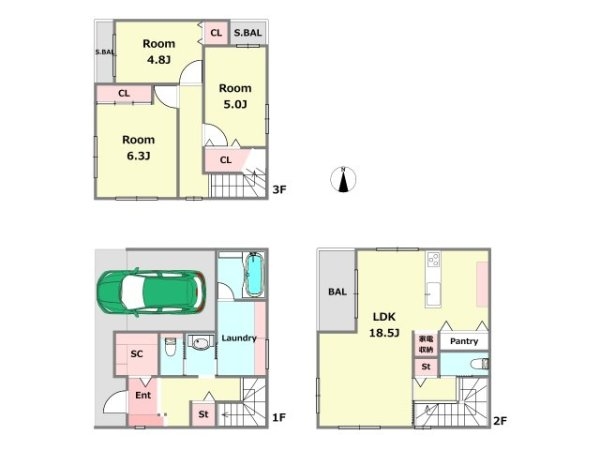 西宮市川東町新築戸建(間取り)