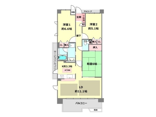 ファミール雲雀丘花屋敷参番館