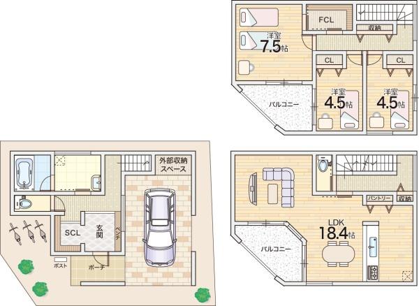 大阪市城東区鴫野西５丁目の新築一戸建
