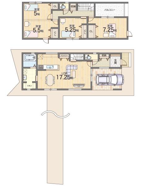 八尾市久宝園３丁目の新築一戸建