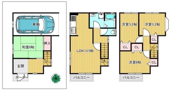 門真市千石東町の中古一戸建て