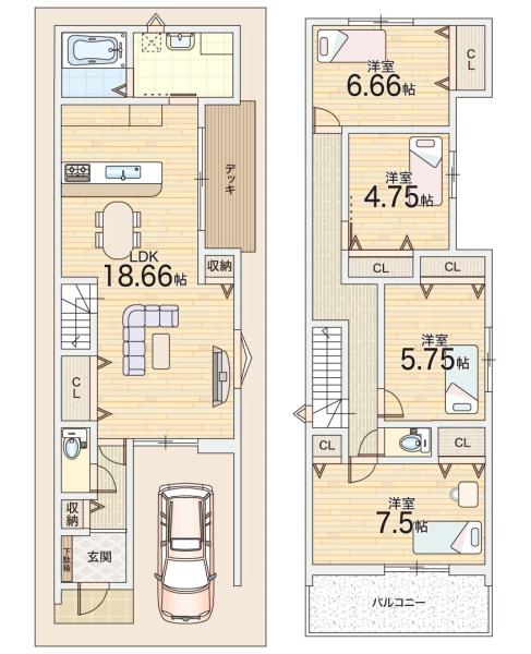 大阪市平野区背戸口１丁目の新築一戸建