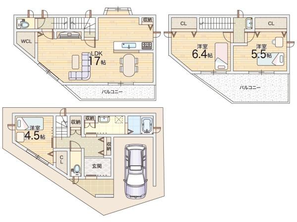 枚方市須山町の中古一戸建て