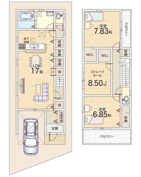 大阪市平野区平野市町３丁目の新築一戸建