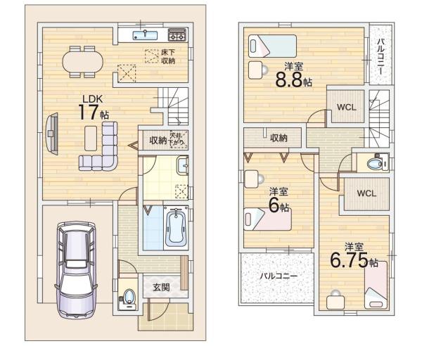 大阪市平野区平野市町３丁目の新築一戸建