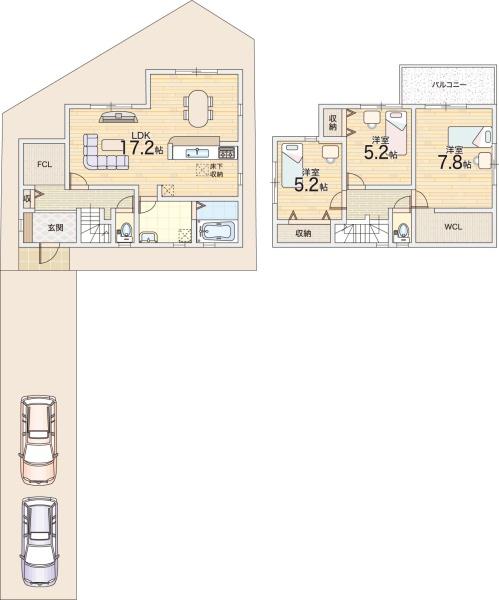 枚方市東香里元町の新築一戸建