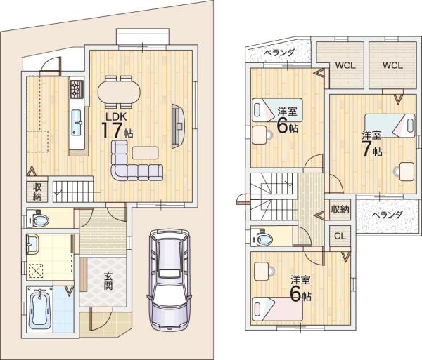寝屋川市成美町の新築一戸建
