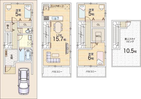 東大阪市衣摺４丁目の新築一戸建