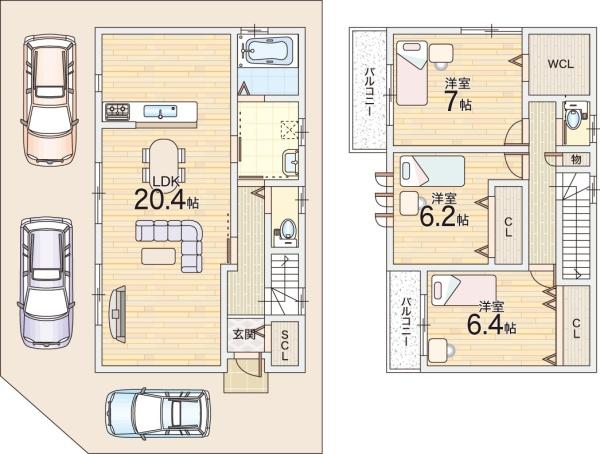 枚方市松丘町の新築一戸建