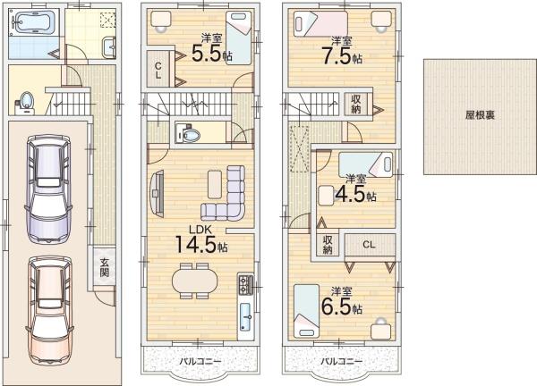 大阪市港区弁天３丁目の中古一戸建