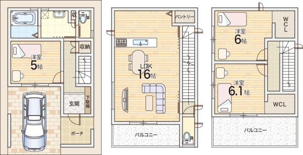 東大阪市大蓮南４丁目の新築一戸建