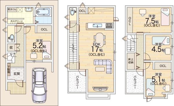 大阪市東淀川区上新庄３丁目の新築一戸建
