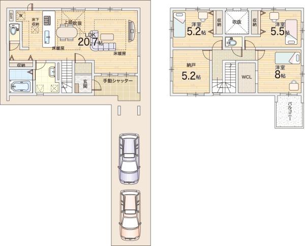 大阪市平野区瓜破西２丁目の新築一戸建