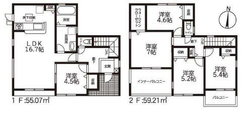 可児市下切駅前　1号棟
