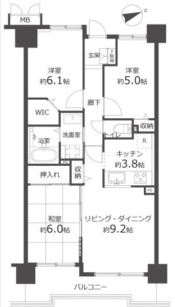 リーフガーデンズルネ朝霞台　1階部分