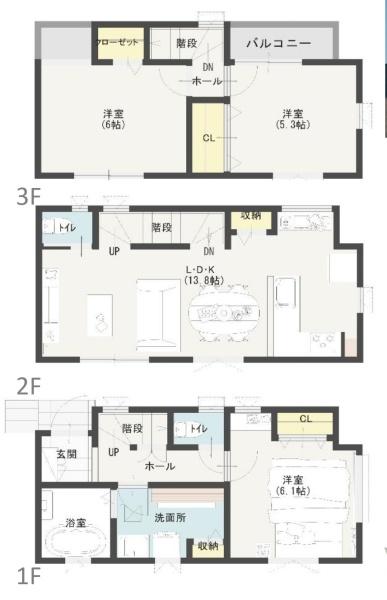 富士見市鶴瀬西３丁目の新築一戸建