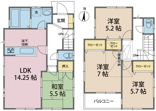 川口市赤井・角地の2階建て