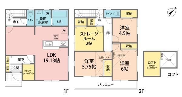 越谷市大沢第2　全2棟　1号棟