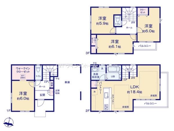 川口市西青木12期 全1棟(間取り)