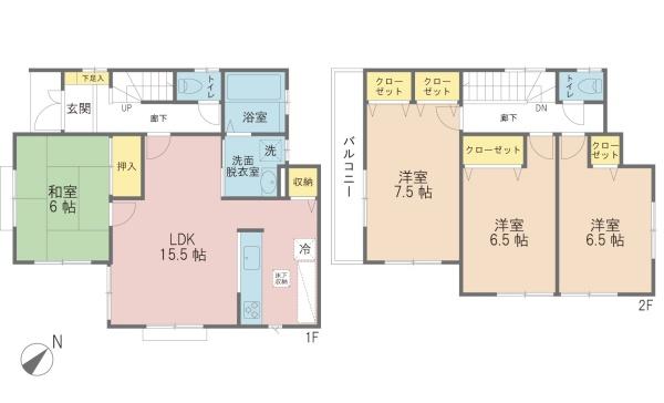 川口市大字安行原の中古一戸建て(間取り)