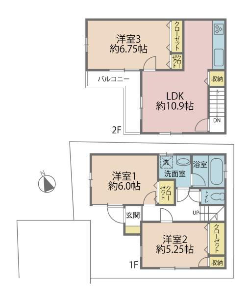 川口市飯原町の中古一戸建て(間取り)