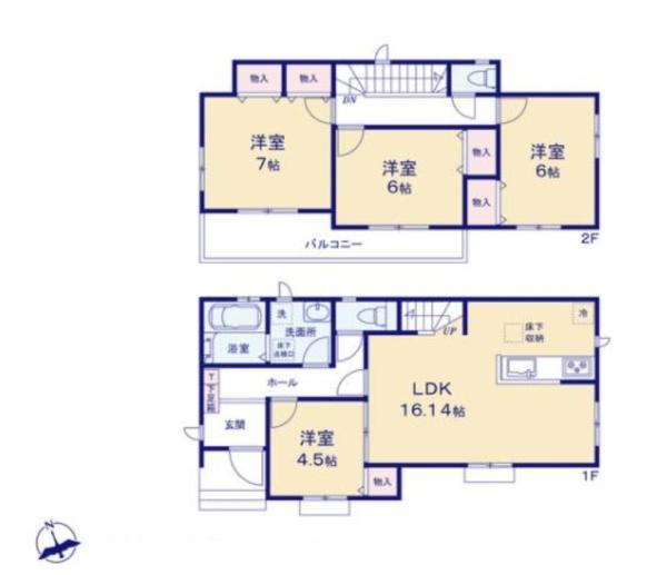 春日部市大枝1002番　全2棟　A号棟