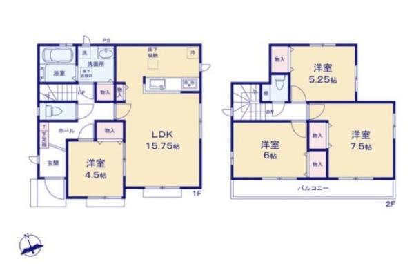 春日部市大枝1002番　全2棟　C号棟