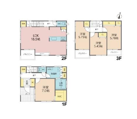 ウォークイン／全室南向き／さいたま市桜区西堀４丁目
