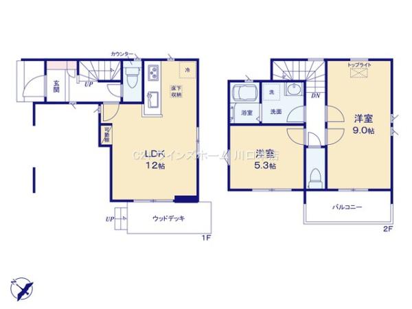 川口市南鳩ヶ谷１丁目の新築一戸建