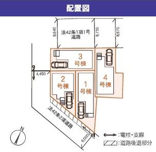 さいたま市桜区中島4丁目の新築一戸建(全体区画図)