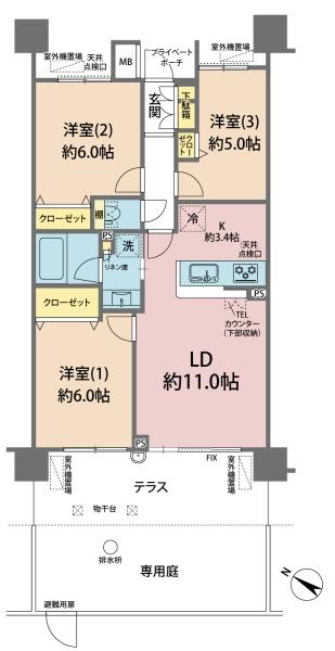 ポレスター彩湖公園リーモ　1階