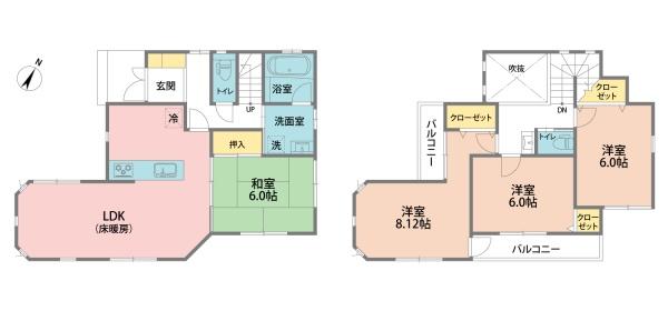 さいたま市緑区大字三室の中古一戸建て(間取り)