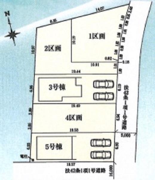 リナージュ瑞穂二本木24-1期全5区画5号棟(全体区画図)