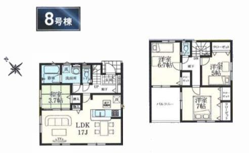 クレイドルガーデン瑞穂町殿ヶ谷第14全8棟　8号棟