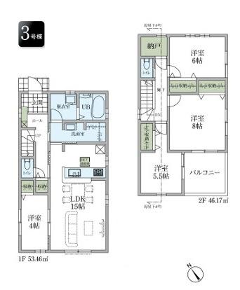 リーブルガーデンあきる野野辺第15全3棟　3号棟