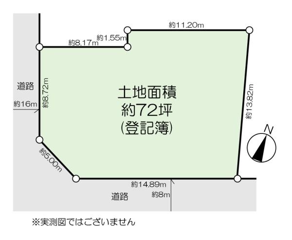 羽村市緑ヶ丘１丁目　売地　72坪