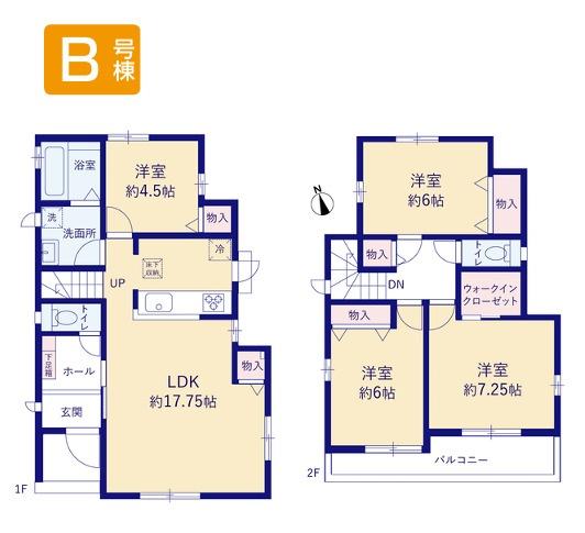 青梅師岡全2棟　B号棟