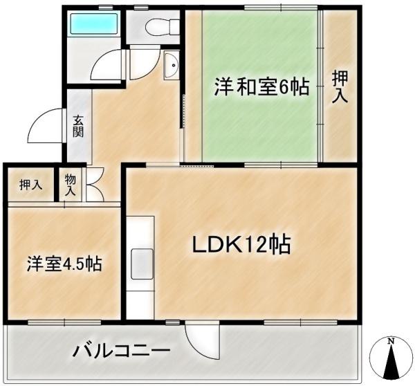 富田第二住宅62号棟　5階部分