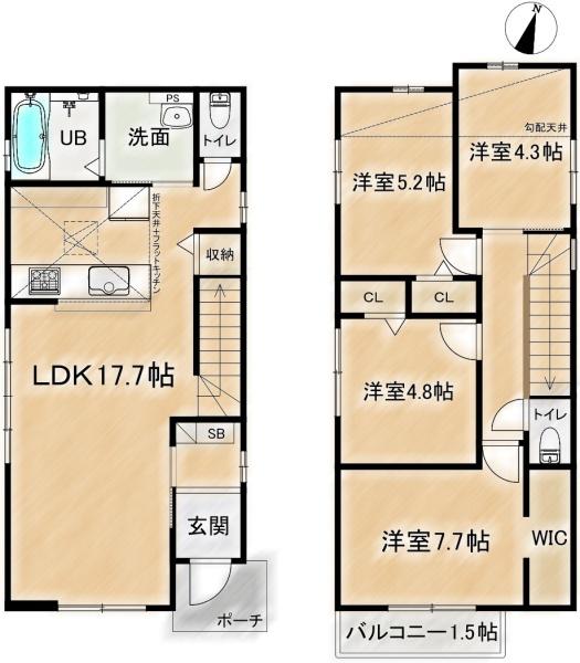 高槻市日吉台七番町の新築一戸建