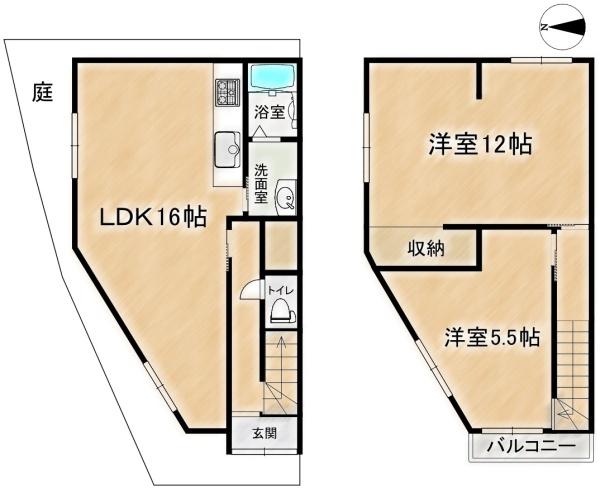 高槻市山手町１丁目の中古テラスハウス