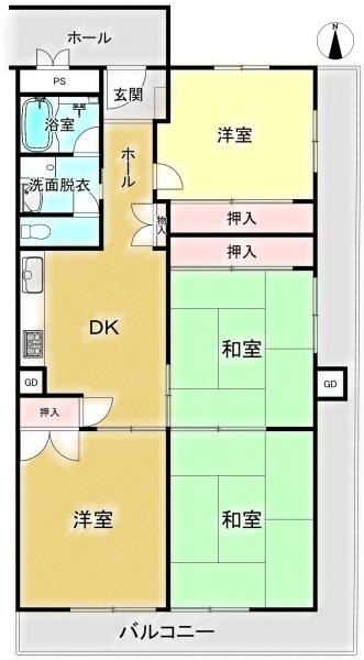高槻スカイハイツ　5階部分