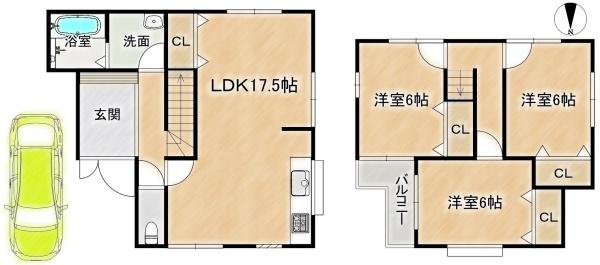 高槻市竹の内町の中古一戸建