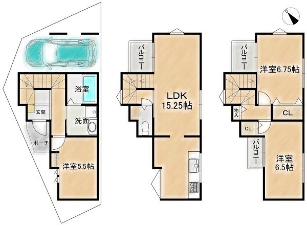 高槻市東天川３丁目の新築一戸建