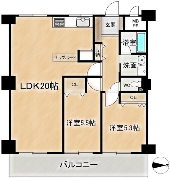 レオ高槻　2階部分