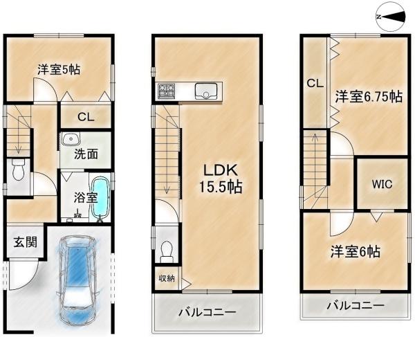 高槻市東天川３丁目の新築一戸建