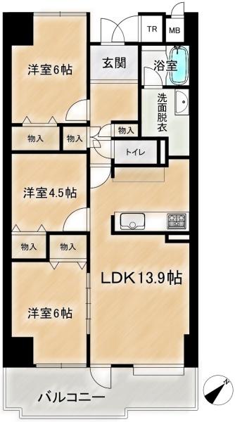 エンゼルハイムリバーサイド高槻　4階部分