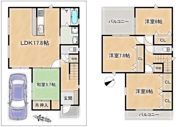 高槻市竹の内町の新築一戸建