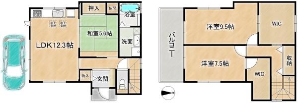 高槻市北大樋町の中古一戸建